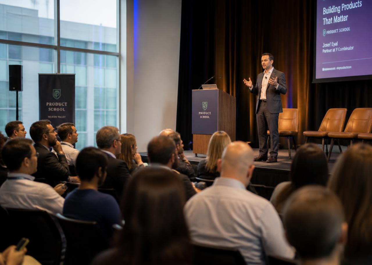 Palco de evento corporativo com plateia